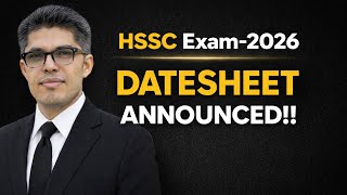 Hssc Datesheet Announced Breaking News