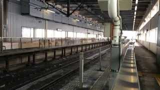Shinkansen Series E5 and Series E6 (coupled) at Shin-Hanamaki Station in Slow Motion