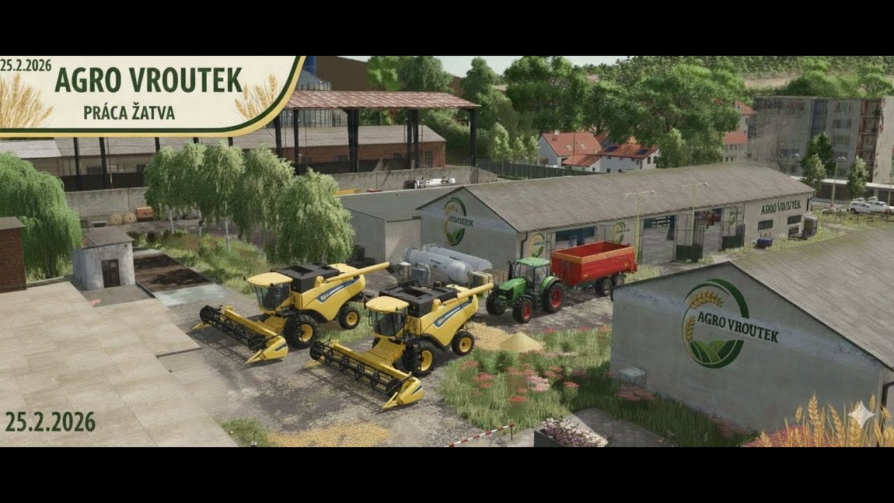 18+│FS25 : podnik Agro Vroutek - Žatva │25-2-2026│ #fs25 #podhradie  #czsk
