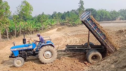 Sand Unloading Digital Facility by Hydrolic Tractor systems | Sonalika Di 750 Tractor  Tractor Video
