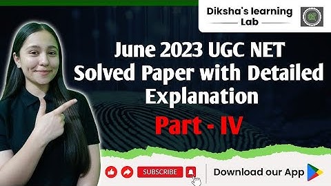 UGC NET Forensic Science Paper Solving June 2023 with Detailed Explanation || Q31-Q40