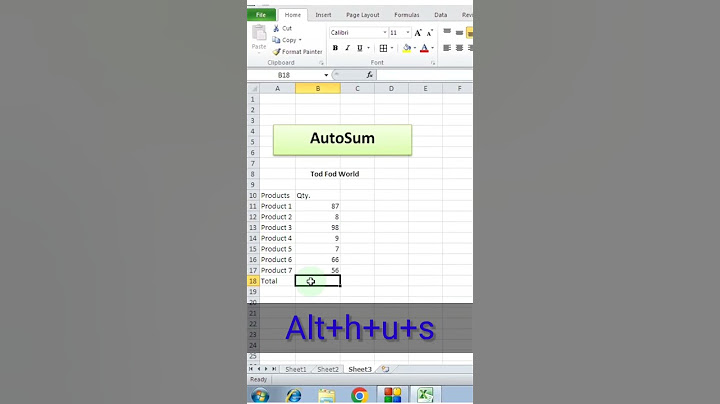 Auto Sum in excel || Excel Tips & Tricks || @todfodeducation