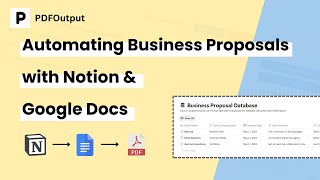 Generate Business Proposals on automation using Notion and Google Docs (Step by step guide)