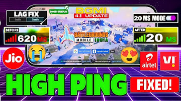 4.1 UPDATE🔥NO HIGH PING 20 MS SETTING😱| GET ONLY 20 MS PING BGMI 4.1| 100% HIGH PING PROBLEM FIX