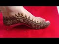 Feet Mehndi Design l Side Feet Henna Tutorial l Simple And Beautiful Feet Mehndi मेहंदी Design||Teej