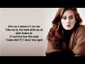 Adele All I Ask Lyrics Video