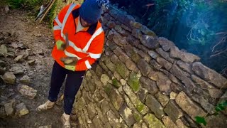 Dry Stone Walling - Retaining Rebuild 5