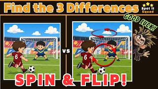 Spin & Flip! Find 3 Differences in 90 Seconds | EP.01 | Spot It Squad