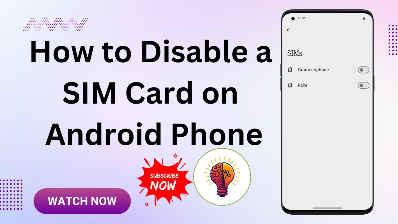How to Disable a SIM Card on Android Phone? - YouTube