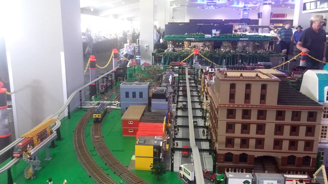 2017 Sandown model train show Melbourne Australia Lego train layout