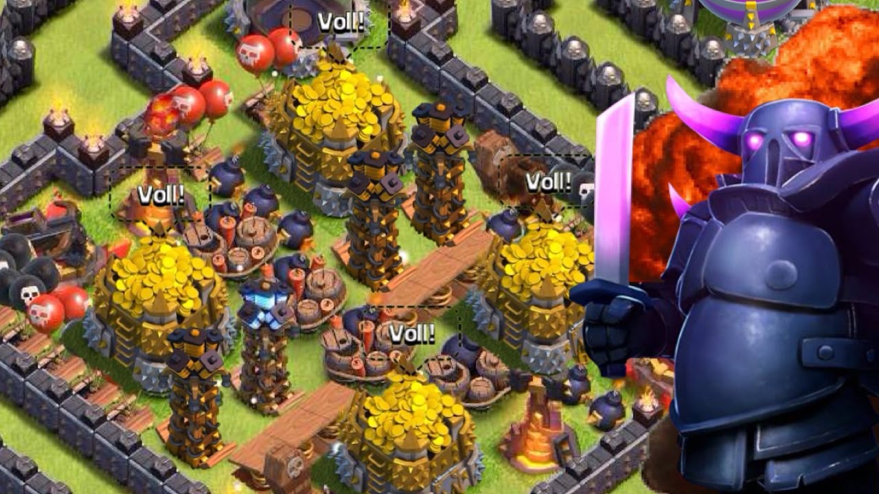 EPIC TROLL BASE IN CLASH OF CLANS (DEFENDING WITH MAX GOLD)