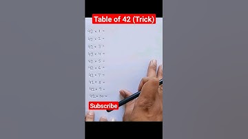 table of 42 (Trick) #shorts #maths #tricks #tableof42 #mathstricks #table #youtubeshorts #ytshorts