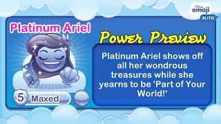 PLATINUM ARIEL (L5) - The Little Mermaid - Disney Emoji Blitz - Quest Pass Exclusive - V78