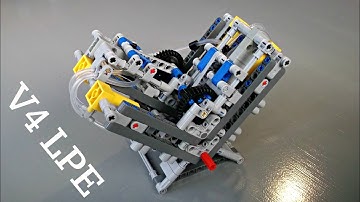Lego Technic V4 Pneumatic Engine - with Instructions