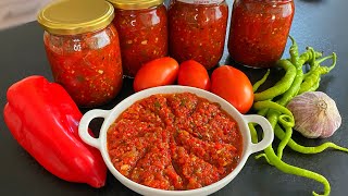 The BEST EVER TOMATO PAPRIKA HOT SAUCE RECIPE / HOW TO MAKE AND CAN TOMATO SAUCE for Winter