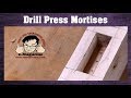 How to make a square mortise with a drill press and a forstner bit!