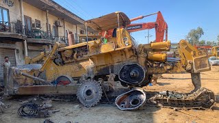 Dozers are sold as scrap in Pakistan due to high iron ore prices.