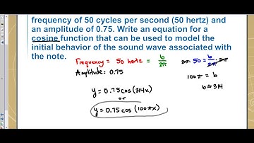 4-4 Example 4 Use Frequency to Write a Sinusoidal Function
