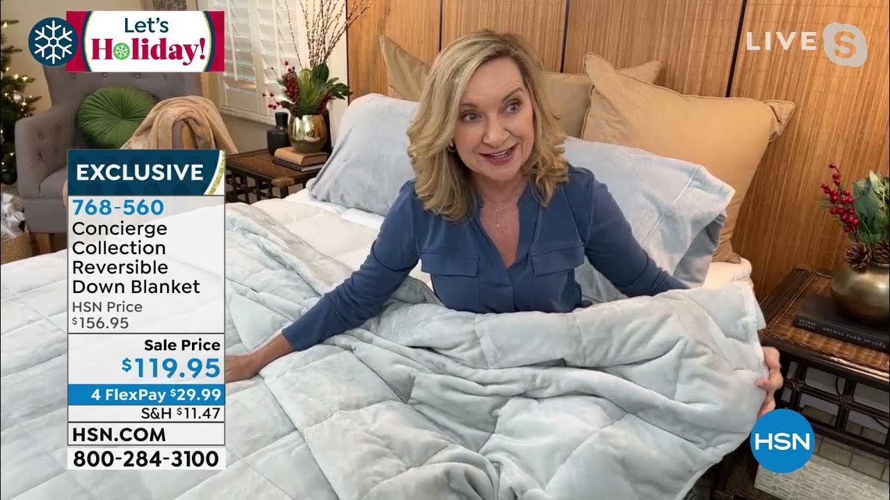 Concierge Collection Reversible Duck Down Blanket YouTube