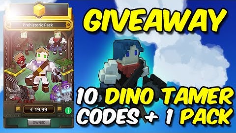 FLASH GIVEAWAY: 10 X Dino Tamer Codes 1 X Prehistoric Pack Code *ENDED*