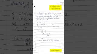 elasticity of demand. solved numerical #shorts #shortvideo #youtubeshorts #economics #youtube