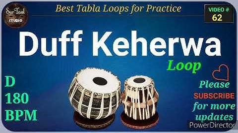 Duff Keherwa Loop D 180 BPM । डफ कहरवा ठेका तबला