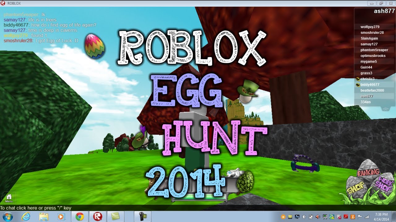 Roblox Egg Hunt 2014 All Eggs Part 1 Youtube - egg hunt 2014 throwback roblox
