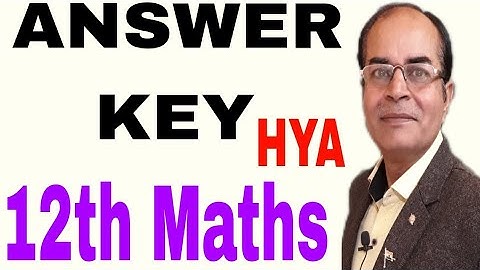 answer key class 12 mathematics half Yearly HBSE 2022 by vijay kumar