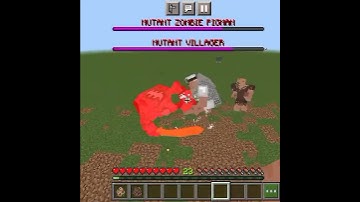 Mutant zombie piglin vs Mutant villager 🤔🧐 ???!?!?!!!! #shorts #minecraftshorts #shockingmohit