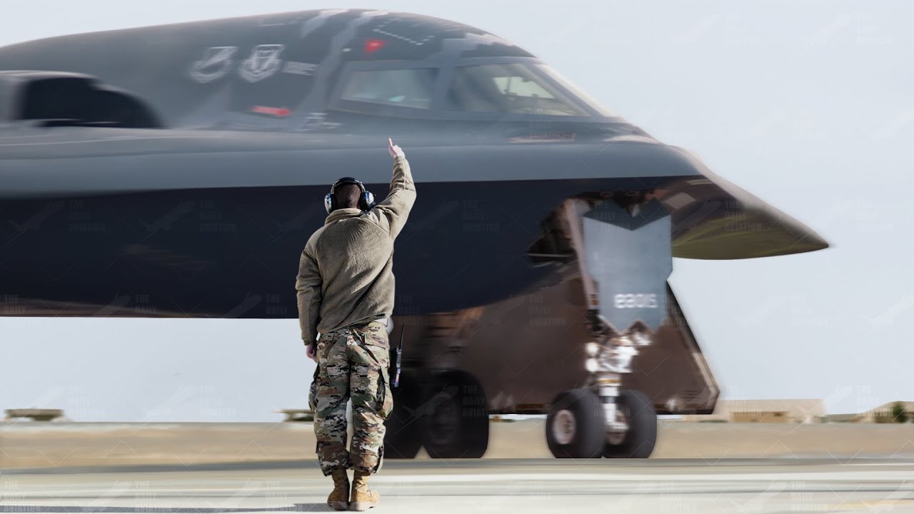 Preparing Massive US B-2 Stealth Plane Before Mission