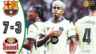 Barcelona Vs Seoul 7-3 Highlights & All Goals Club Friendlies 2025 Hd