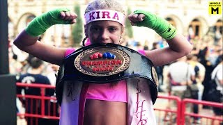 Little Girl Crazy Boxing - Kira Makogonenko | Fitness Motivation