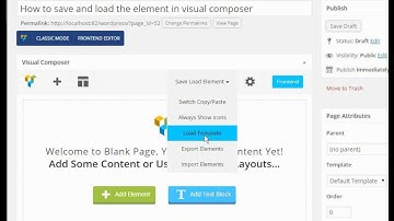 Save Load Element for visual composer - Preview