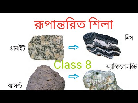 রূপান্তরিত শিলা কাকে বলে?/ রূপান্তরিত শিলার প্রকারভেদ/ রূপান্তরিত শিলার বৈশিষ্ট্য গুলি কি কি?