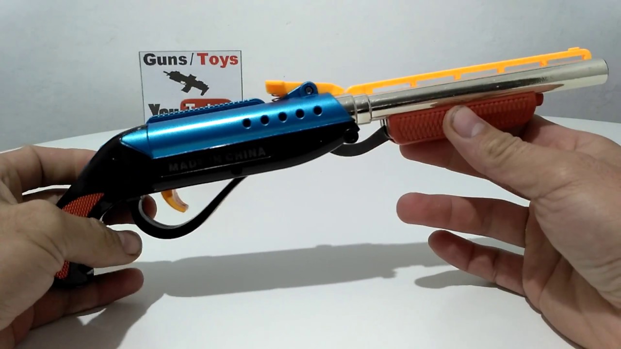 PISTOLA DE BRINQUEDO QUE EJETA CARTUCHO,[Shell ejecting gun