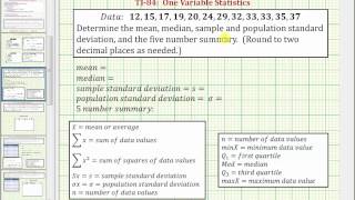 TI84 One Variable Statistics Overview
