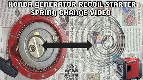 Honda Generator Recoil Starter spring change Pull cord video ||Generator Wala||