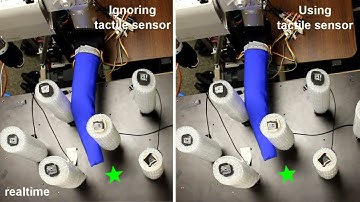 Reaching in clutter using whole arm tactile sensing