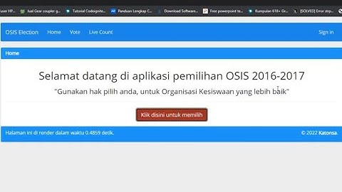 Source Code Aplikasi Sistem E-Voting OSIS Codeigniter