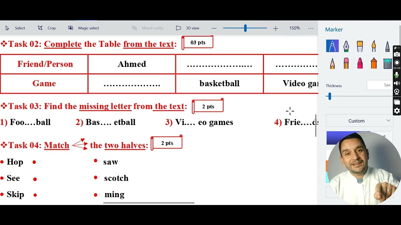أقوى مراجعة اختبار في الانجليزية للسنة 4 إبتدائي الفصل الثاني