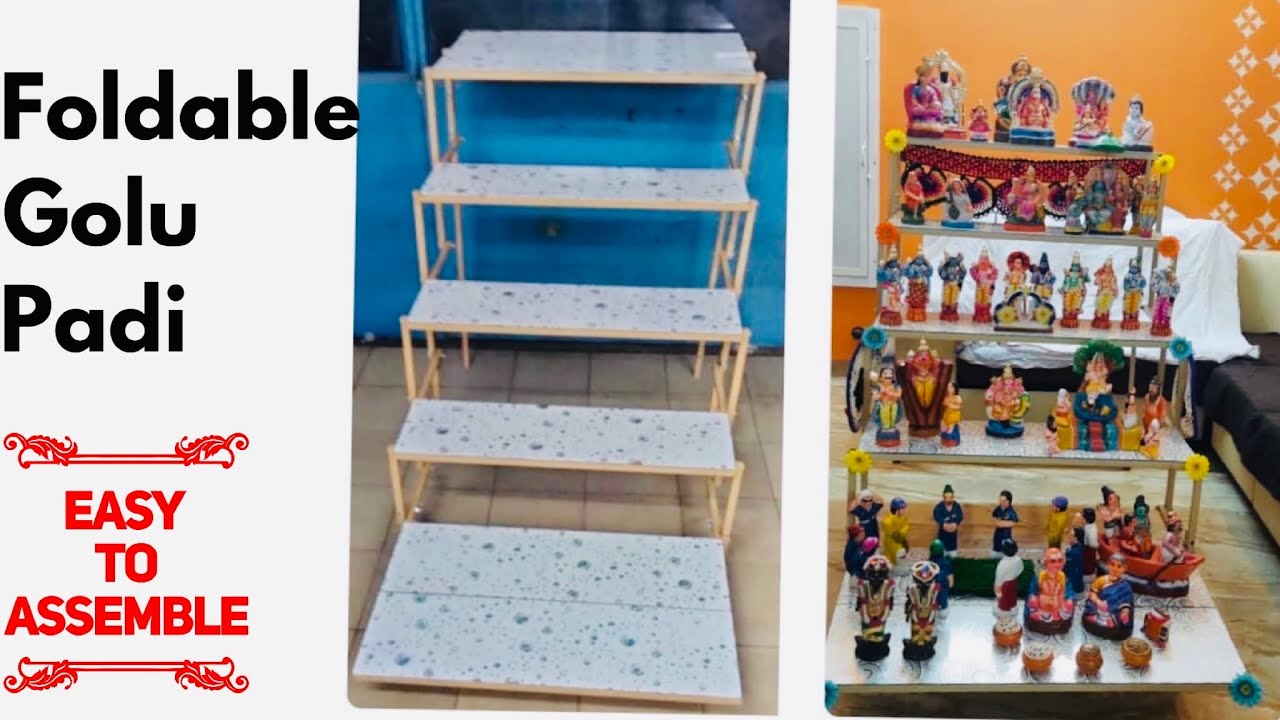 Foldable golu steps | Review | How to assemble | New design - YouTube