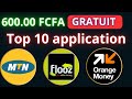 Top 10 des app pour gagner  600000 f gratuitement