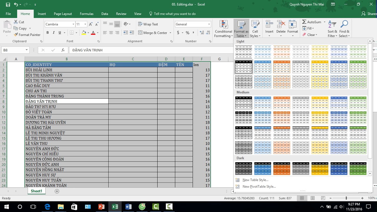 03 Format as Table - YouTube