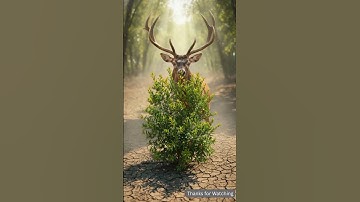 Deer saved the pomegranate tree from drying up by watering it 😭 #ai #save #tree #deer