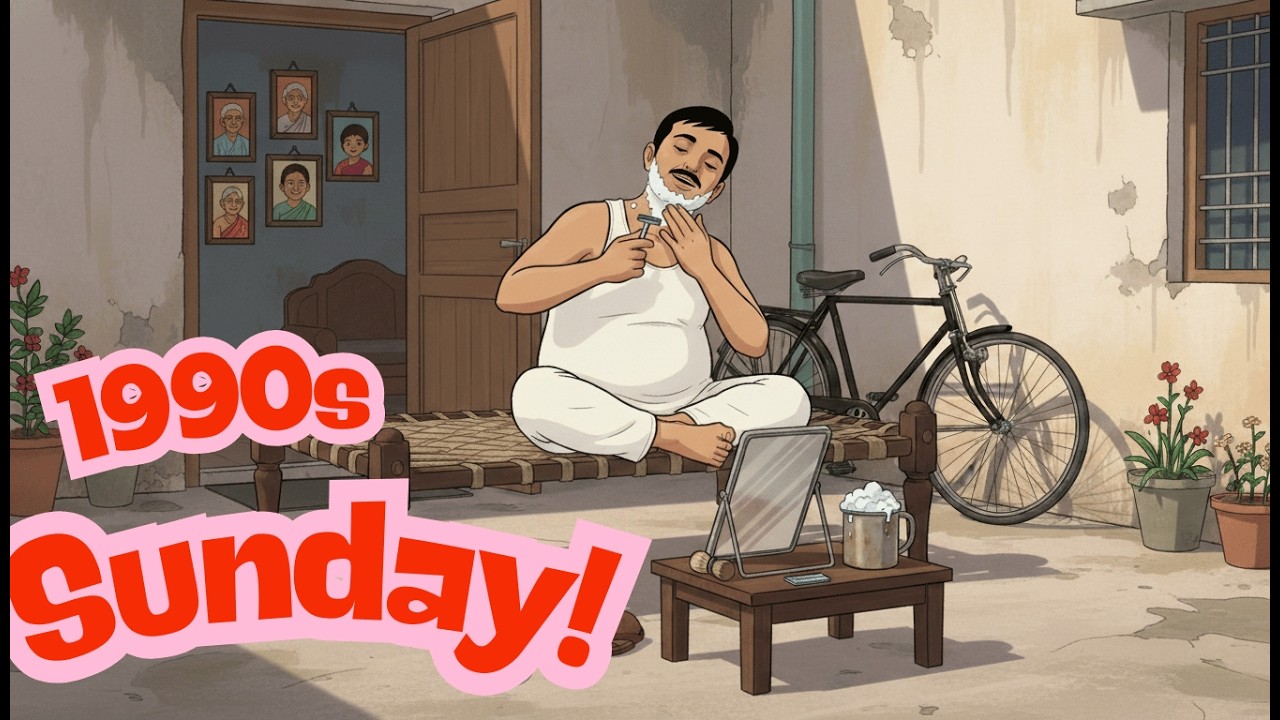 A Day in 1990s, simple Indian Childhood | Heartwarming Family Story| Nostalgic Life Ghibli Animation