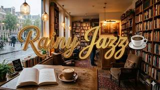 Soft Rain Window Jazz ☕ Coding, Reading & Quiet Focus | Cozy Rainy Room Ambience for Deep Work