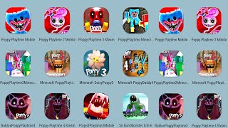 Poppy Playtime Chapter 3 Minecraft , Poppy 1+2+3+4Mobile, Poppy Minecraft1+2+4 Daddy,Sir Ban Monster