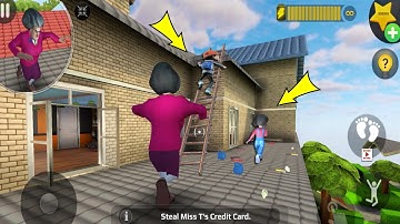 Scary Teacher 3D - with nick and tani troll Miss T fell face down  part 5207#scaryteacher3d