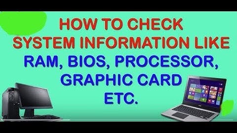 How to check computer system information bangla - windows 7 | 8 | 10 ||
