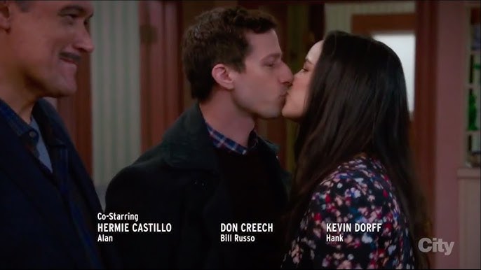 Brooklyn Nine Nine 4x07 End Scene Jake Amy S First Kiss Youtube